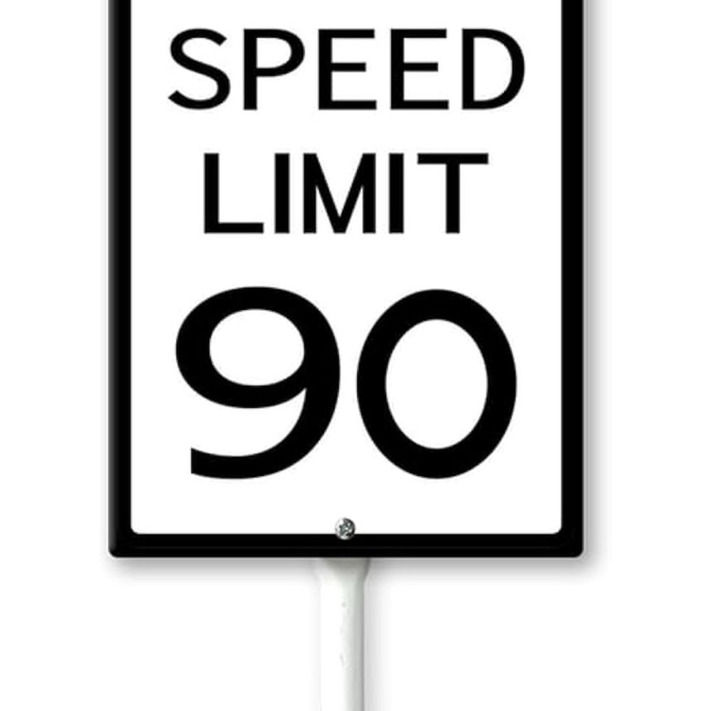 Speed Limit 90 Aluminum Sign